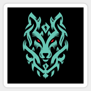 Wolf Tribal Ornament lovely blend drawing cute cool colorful Sticker